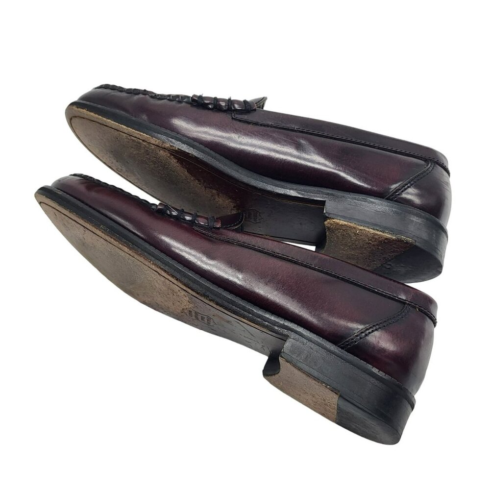 Florsheim Penny Loafers Men's Dress Shoes Brown Leather Handsewn Men's 7.5D - Picture 5 of 10